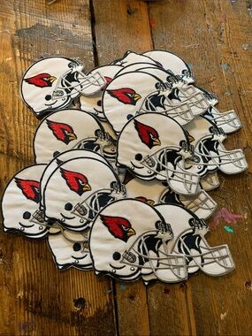 Bundle of White Arizona Cardinals Football Helmet Patches